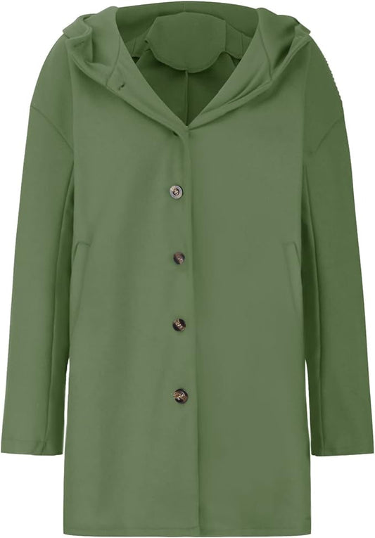 Women's Longline Winter Coat | Hooded & Notch Lapel