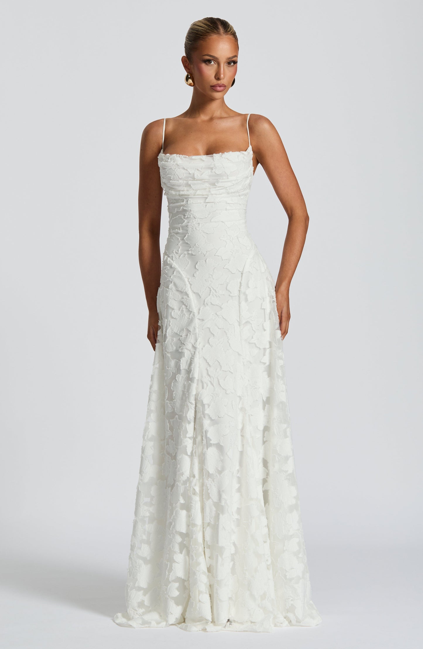 Women's Maxi Dress | Floral Lace Design