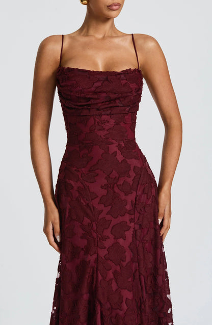 Women's Maxi Dress | Floral Lace Design