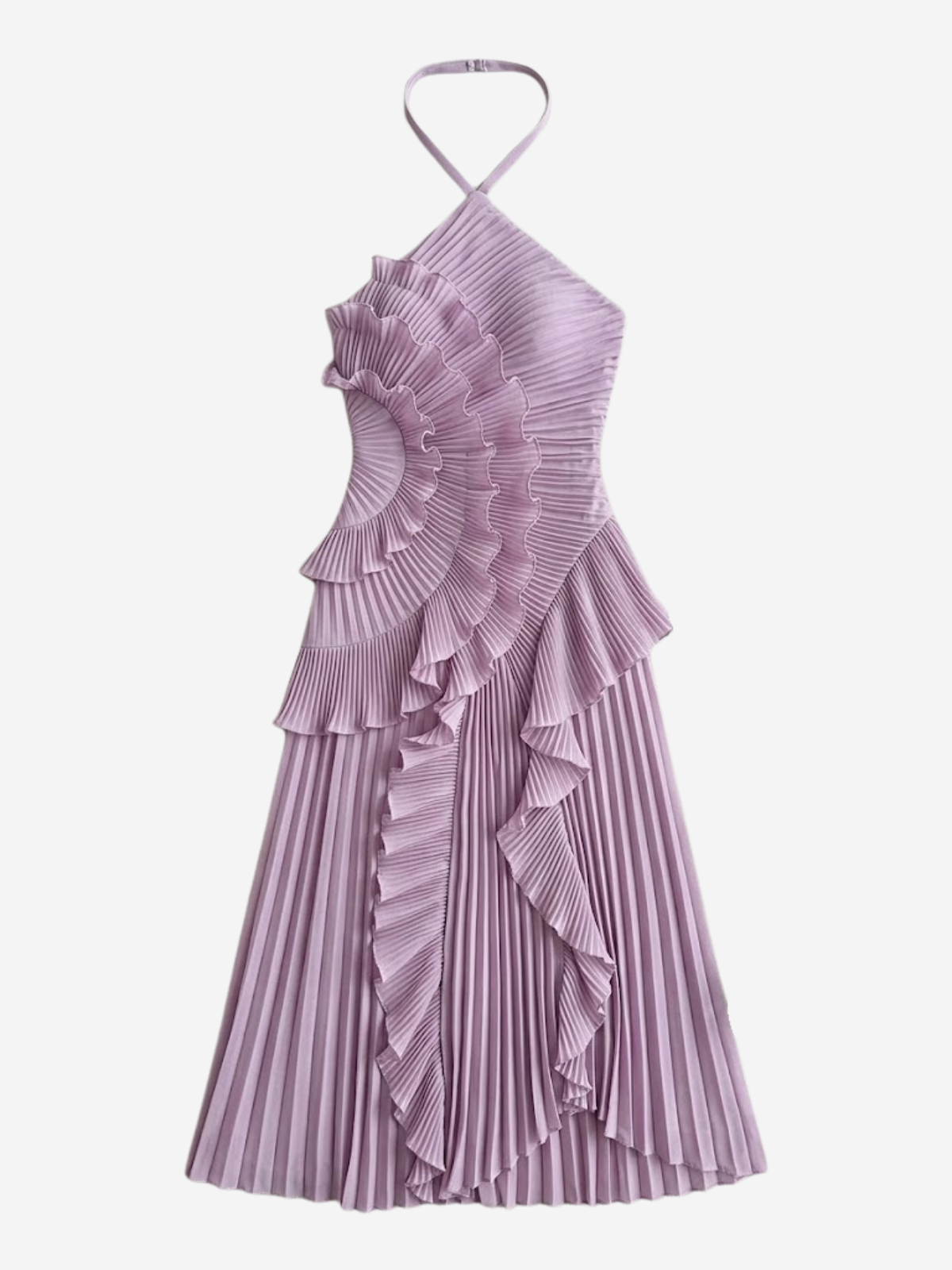 Women's Maxi Dress | Pleated Ruffle Design