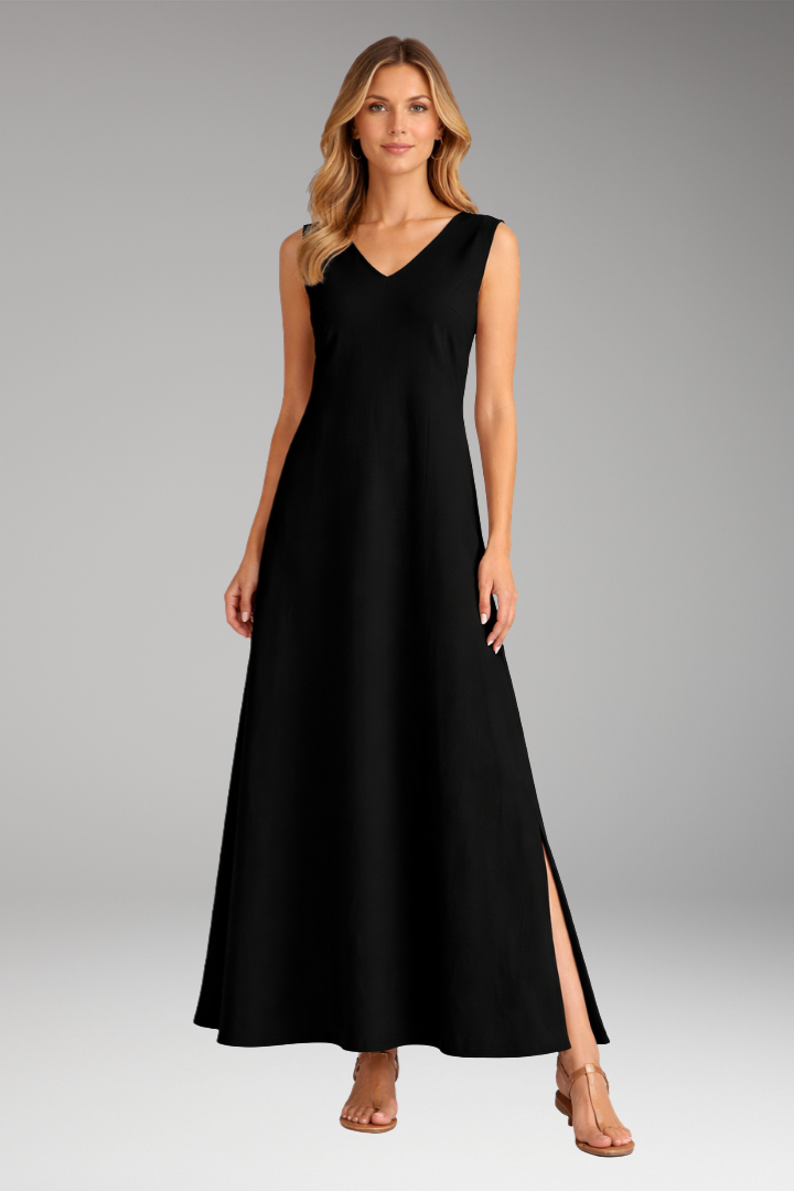 Women's Maxi Dress | Sleeveless V Neck A Line Dress
