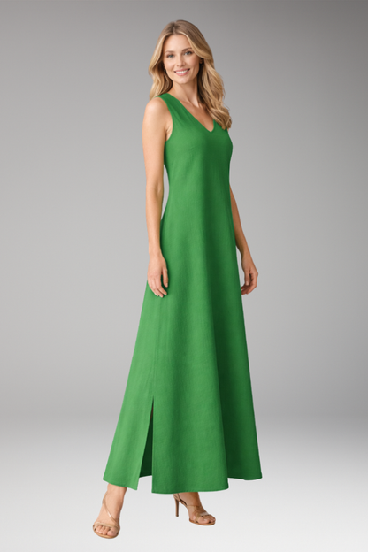 Women's Maxi Dress | Sleeveless V Neck A Line Dress