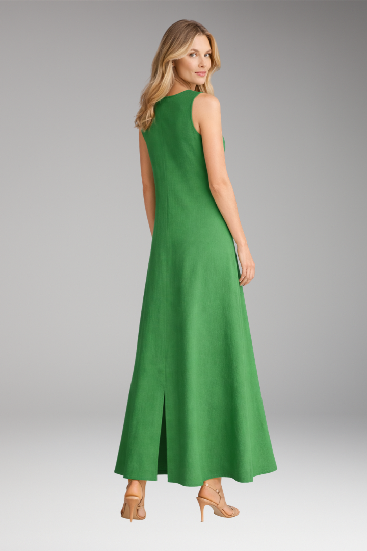 Women's Maxi Dress | Sleeveless V Neck A Line Dress