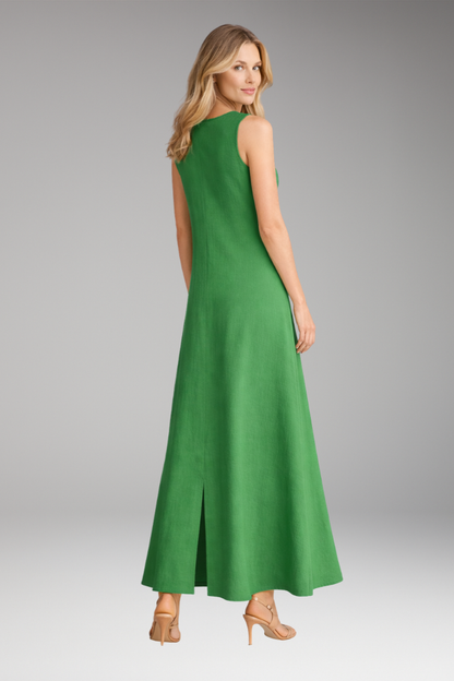 Women's Maxi Dress | Sleeveless V Neck A Line Dress