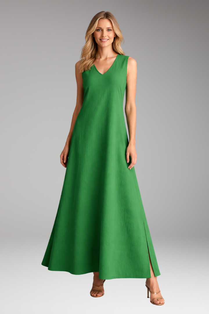 Women's Maxi Dress | Sleeveless V Neck A Line Dress
