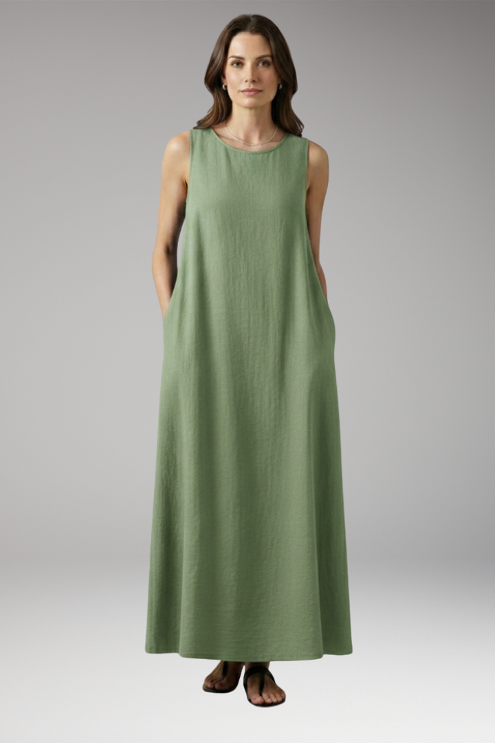 Women's Maxi Dress | Sleeveless With Deep Side Pockets