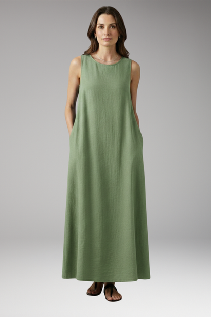 Women's Maxi Dress | Sleeveless With Deep Side Pockets