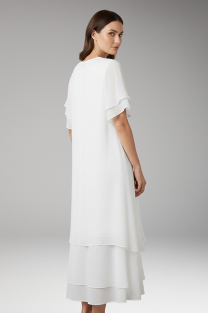 Women's Maxi Dress | Unfitted Dress With A Layered Hem