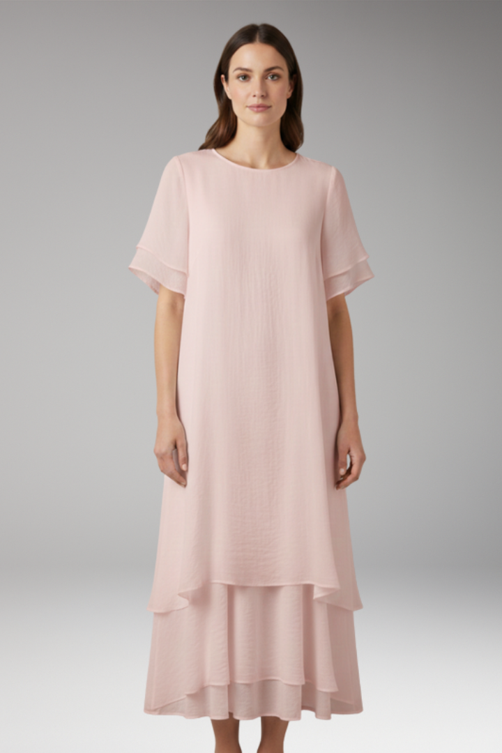 Women's Maxi Dress | Unfitted Dress With A Layered Hem