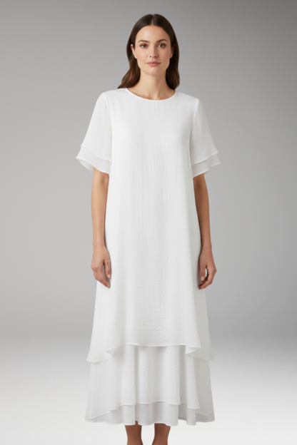 Women's Maxi Dress | Unfitted Dress With A Layered Hem
