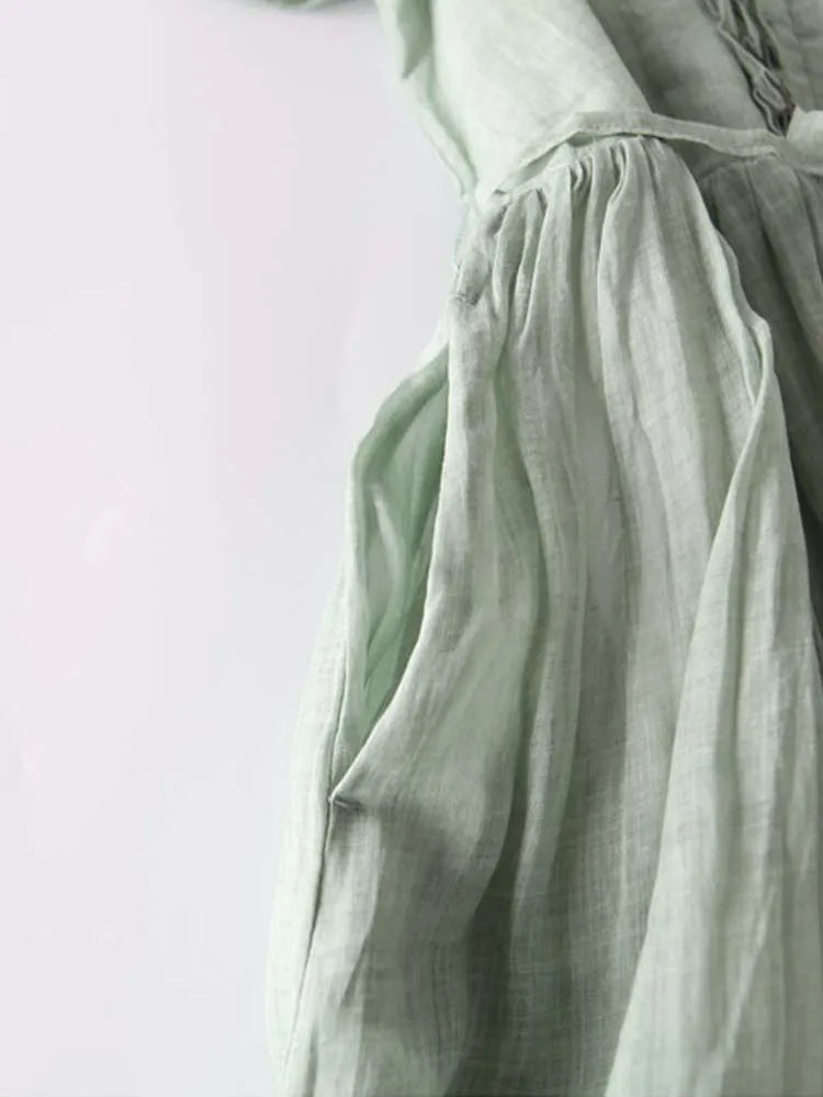 Women's Midi Dress | Ruffled Tie-Waist A-Line