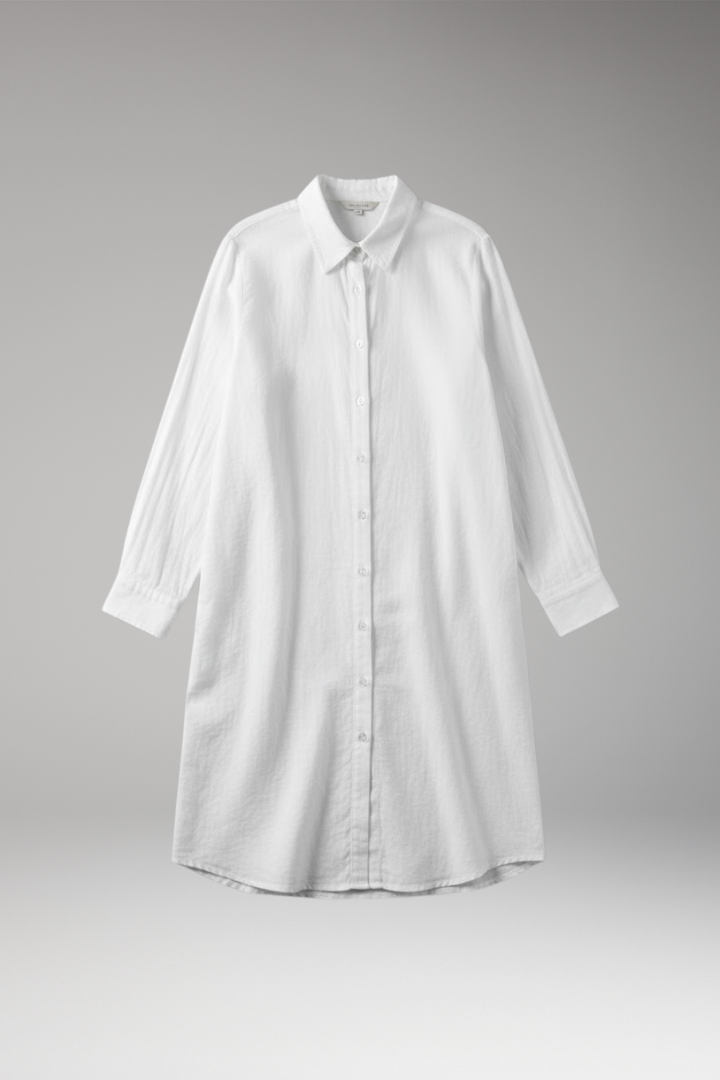 Women's Mini Dress | Button-Through With A Point Collar