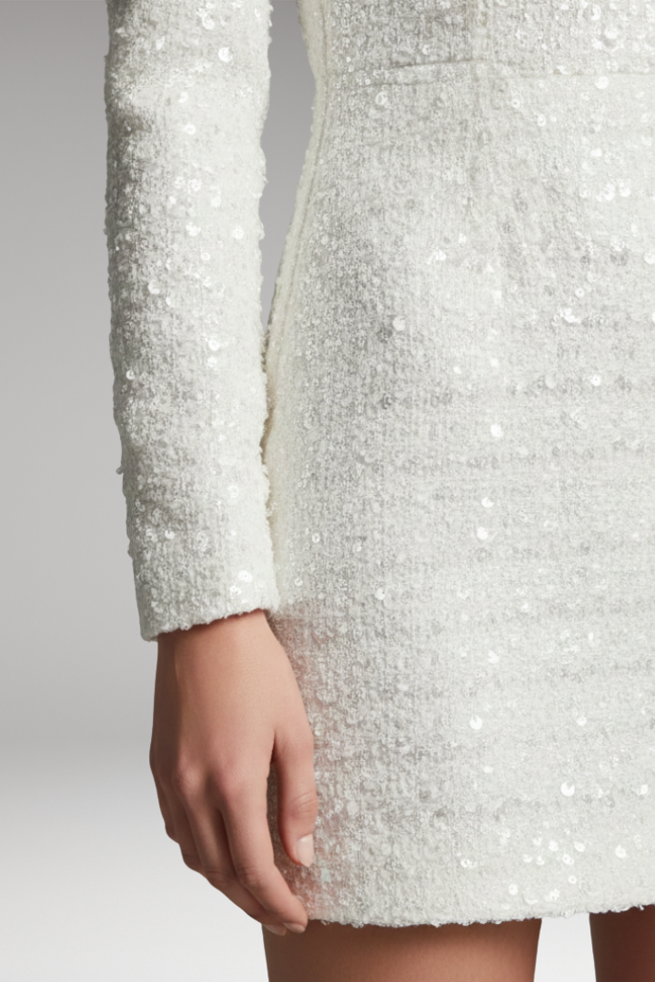 Women's Mini Dress | Long Sleeves With A Raised Texture