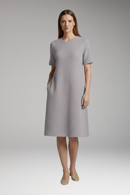 Women's Mini Dress | Ribbed Texture And Side Seam Pockets