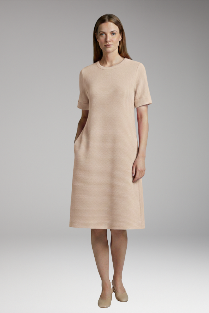 Women's Mini Dress | Ribbed Texture And Side Seam Pockets
