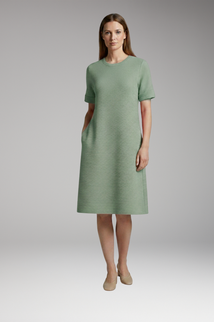 Women's Mini Dress | Ribbed Texture And Side Seam Pockets