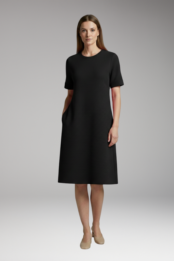 Women's Mini Dress | Ribbed Texture And Side Seam Pockets