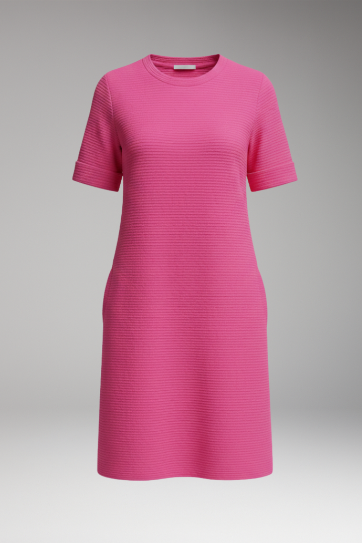 Women's Mini Dress | Ribbed Texture And Side Seam Pockets