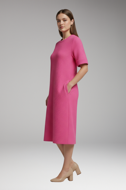Women's Mini Dress | Ribbed Texture And Side Seam Pockets