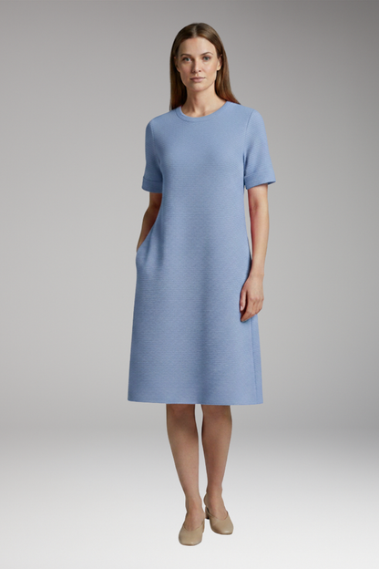 Women's Mini Dress | Ribbed Texture And Side Seam Pockets