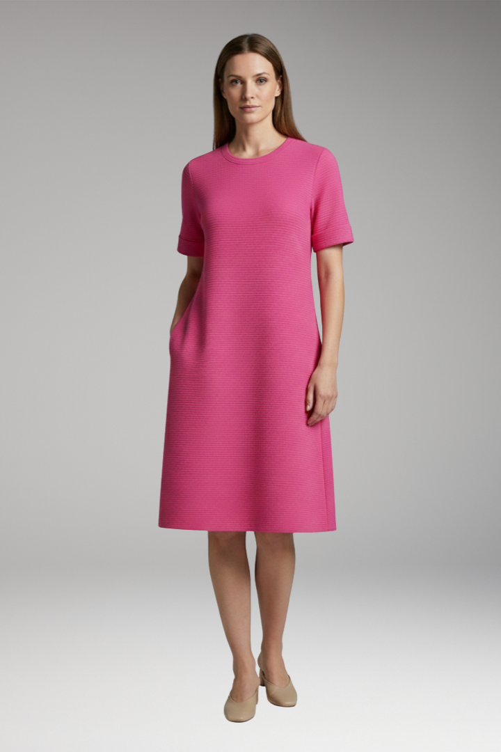 Women's Mini Dress | Ribbed Texture And Side Seam Pockets