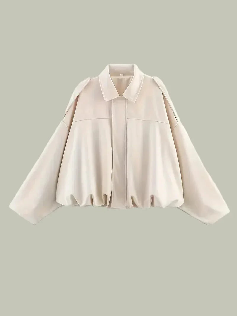 Women’s Oversized Faux Suede Jacket for Chic Style