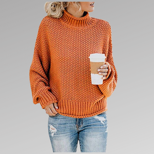 Women's Oversized Turtleneck Sweater | Relaxed Fit & Warm Comfort