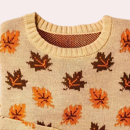 Women's Patterned Crewneck Sweater | All-Over Print & Long Sleeve Warmth