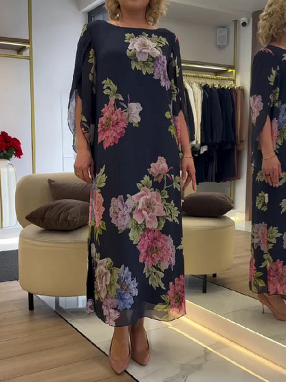 Women's Plus Size Maxi Dress | Floral Print Kaftan
