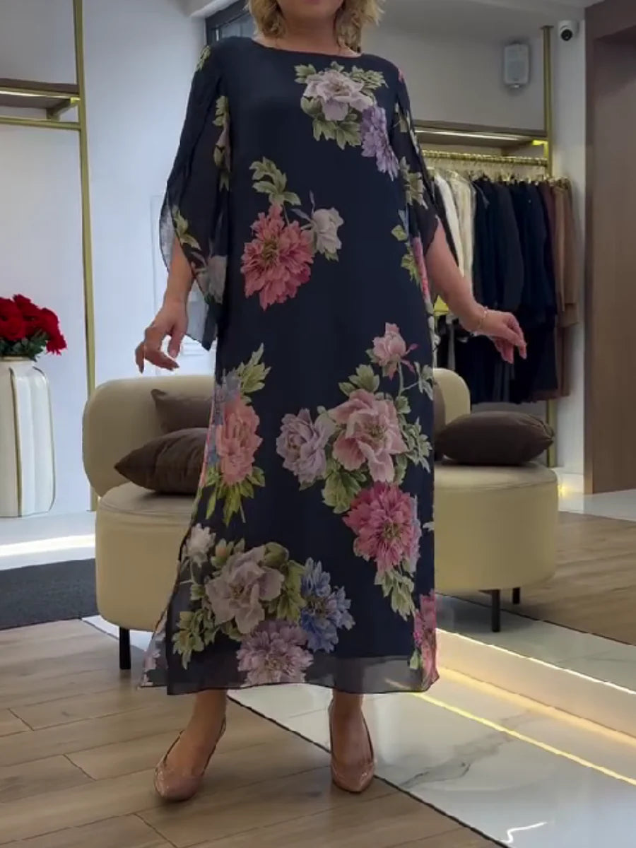 Women's Plus Size Maxi Dress | Floral Print Kaftan