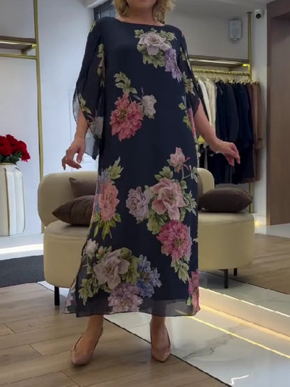 Women's Plus Size Maxi Dress | Floral Print Kaftan