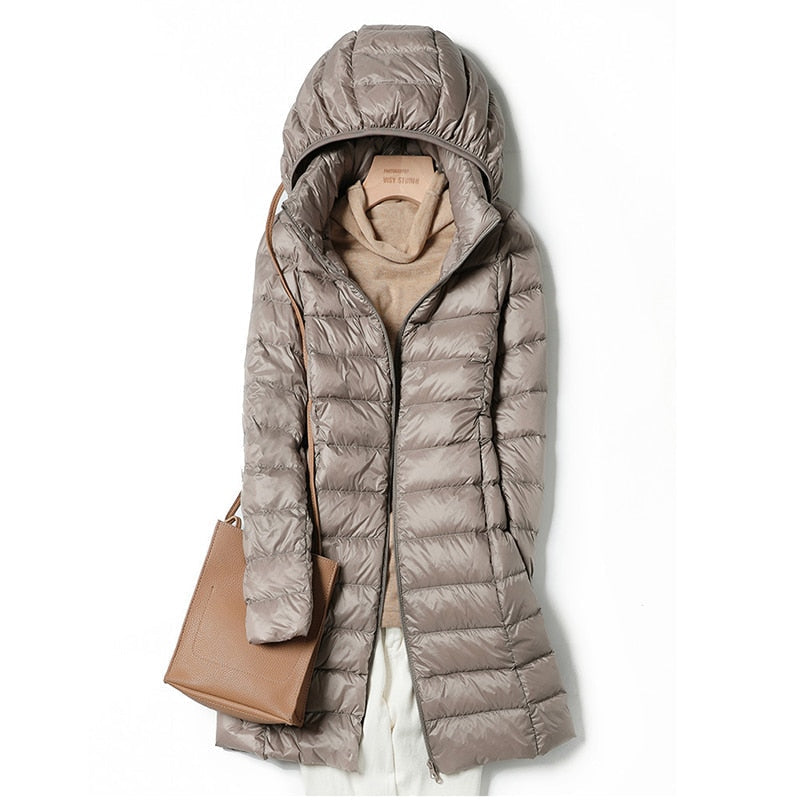 Women's Puffer Jacket | Hooded & Quilted Design