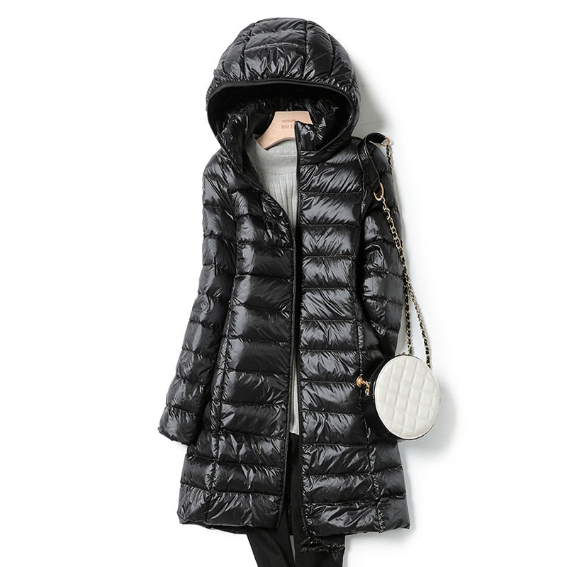 Women's Puffer Jacket | Hooded & Quilted Design