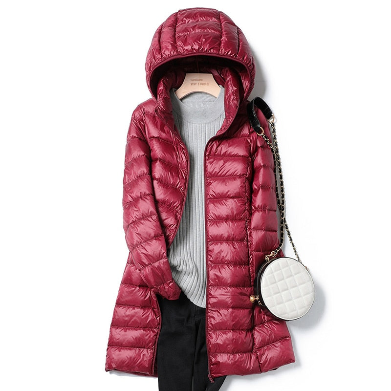 Women's Puffer Jacket | Hooded & Quilted Design
