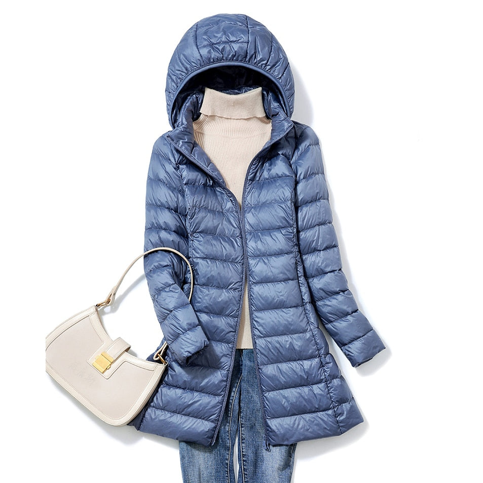 Women's Puffer Jacket | Hooded & Quilted Design
