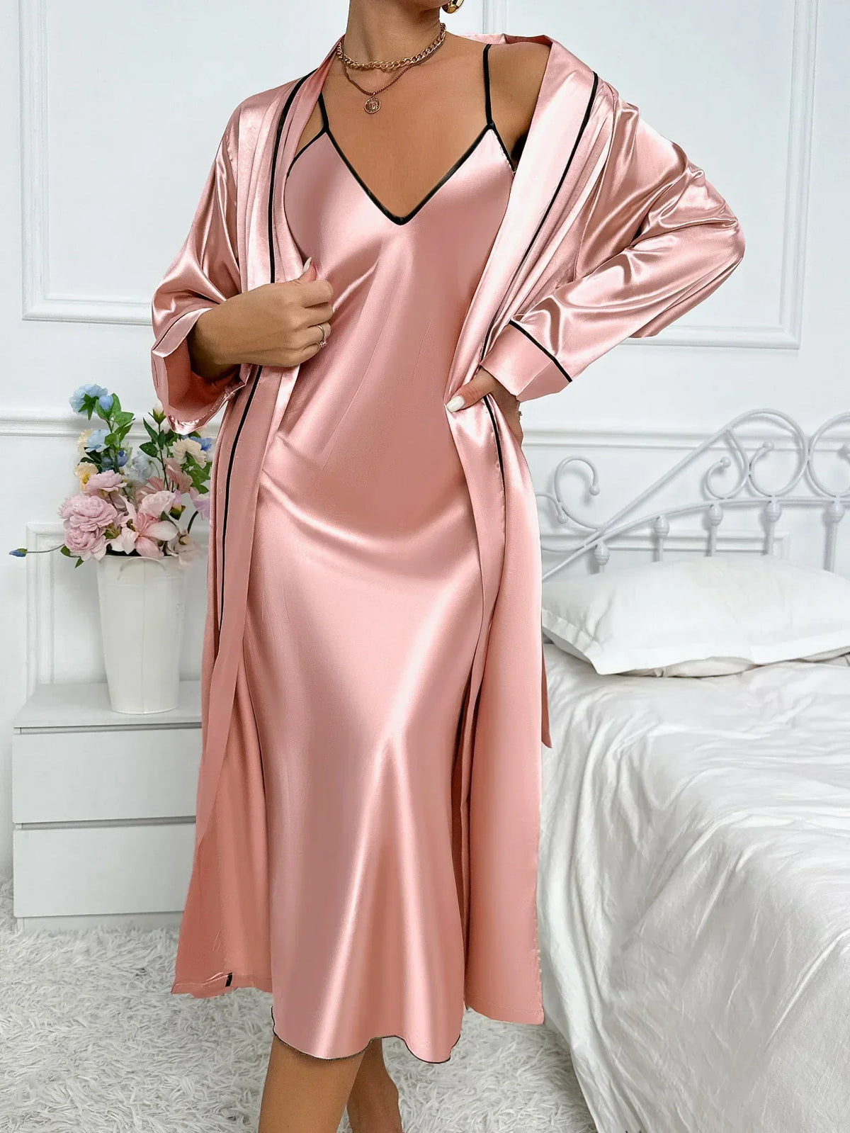 Women's Pyjama Set | Robe & Nightdress Combo