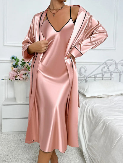 Women's Pyjama Set | Robe & Nightdress Combo