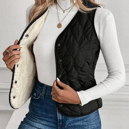Women's Quilted Gilet | Reversible & Plush Lined