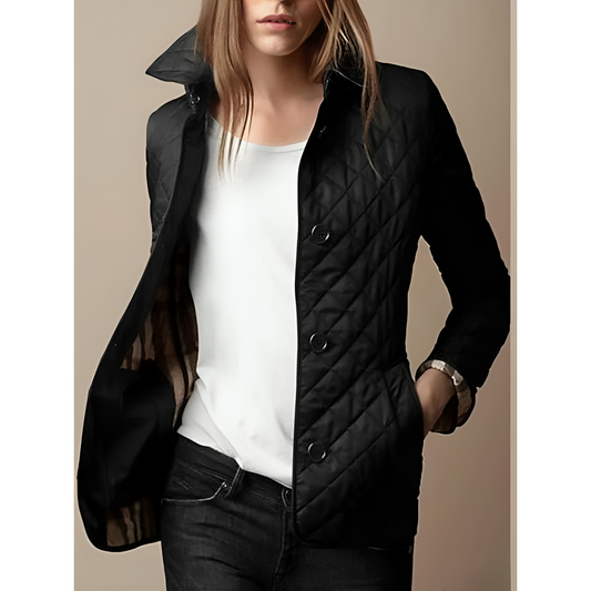 Women's Quilted Jacket | Tailored Fit & Button Closure