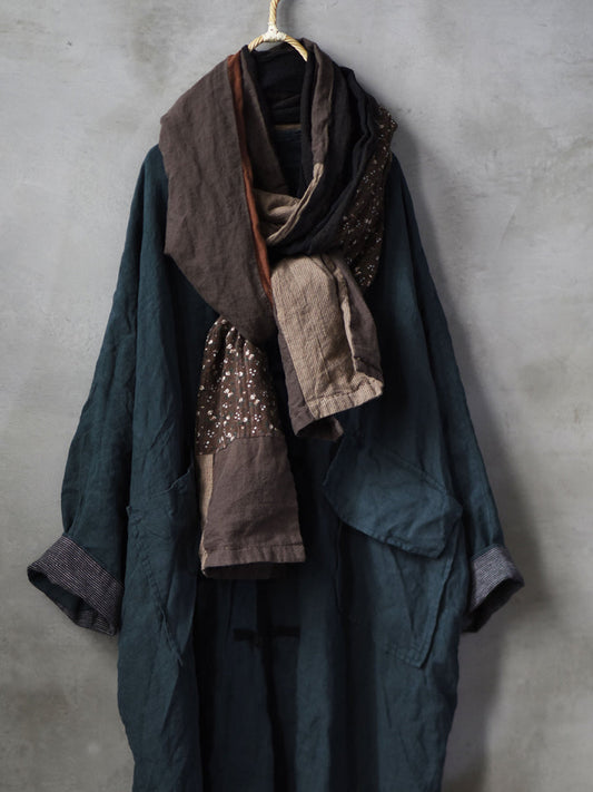Women's Retro Stitched Scarf | Warm & Versatile