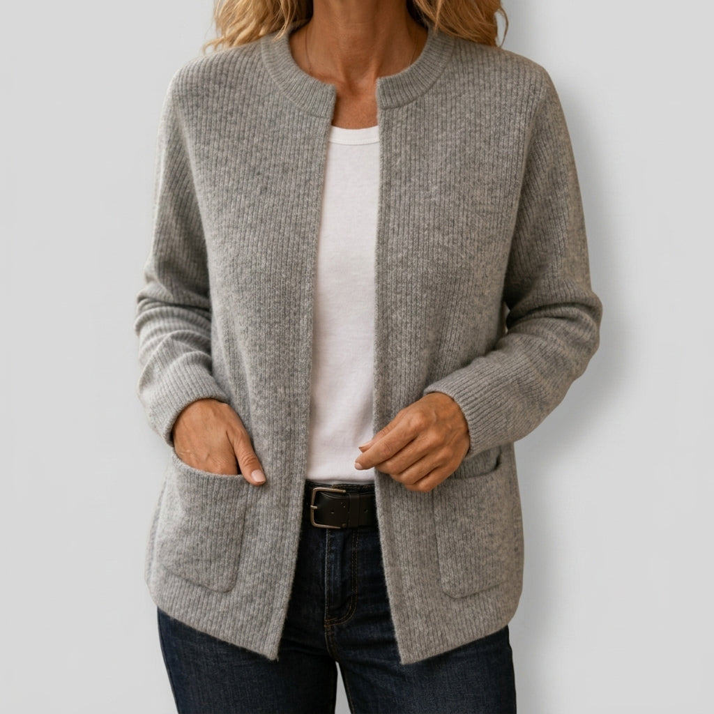 Women's Ribbed Cardigan | Patch Pockets & Relaxed Fit 1