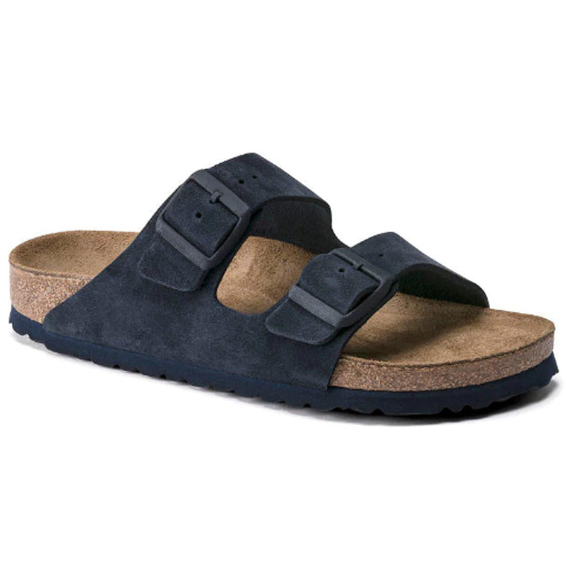 Women's Sandals | Two Strap Footbed Sandals With Adjustable Buckles