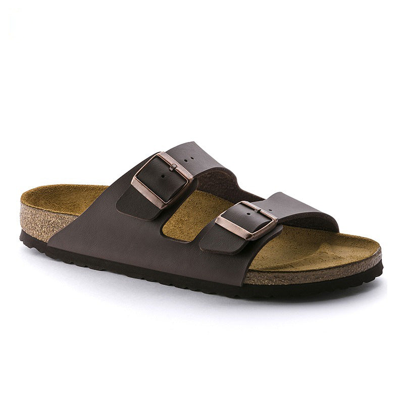 Women's Sandals | Two Strap Footbed Sandals With Adjustable Buckles