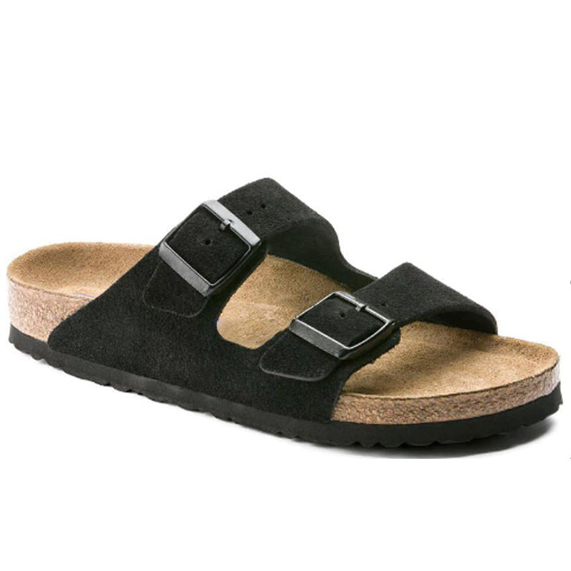 Women's Sandals | Two Strap Footbed Sandals With Adjustable Buckles