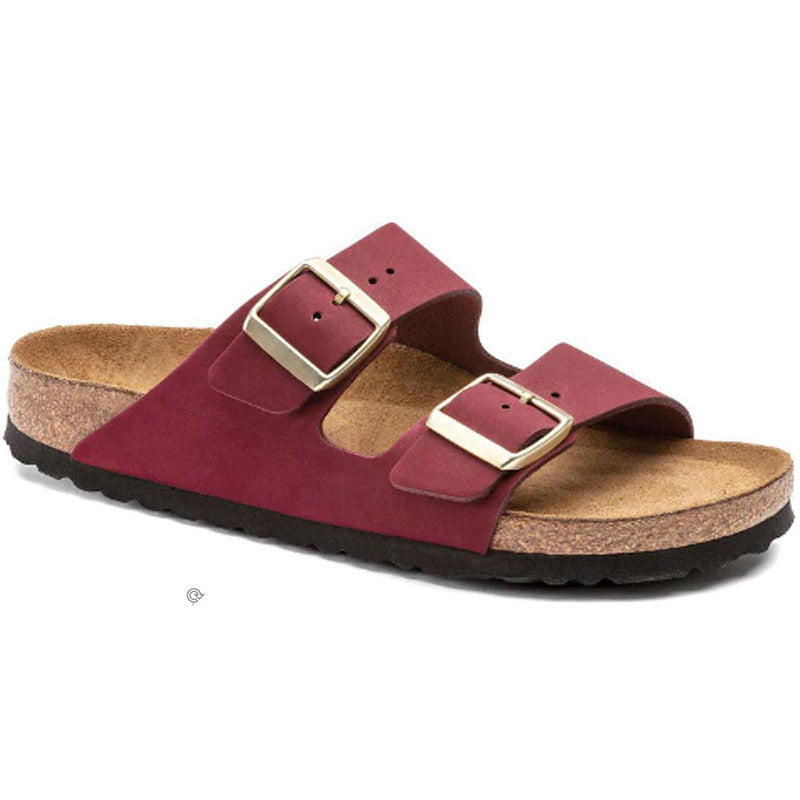 Women's Sandals | Two Strap Footbed Sandals With Adjustable Buckles