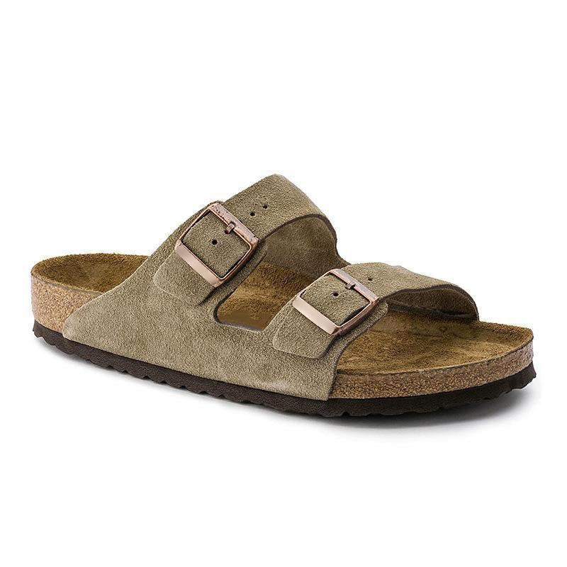 Women's Sandals | Two Strap Footbed Sandals With Adjustable Buckles