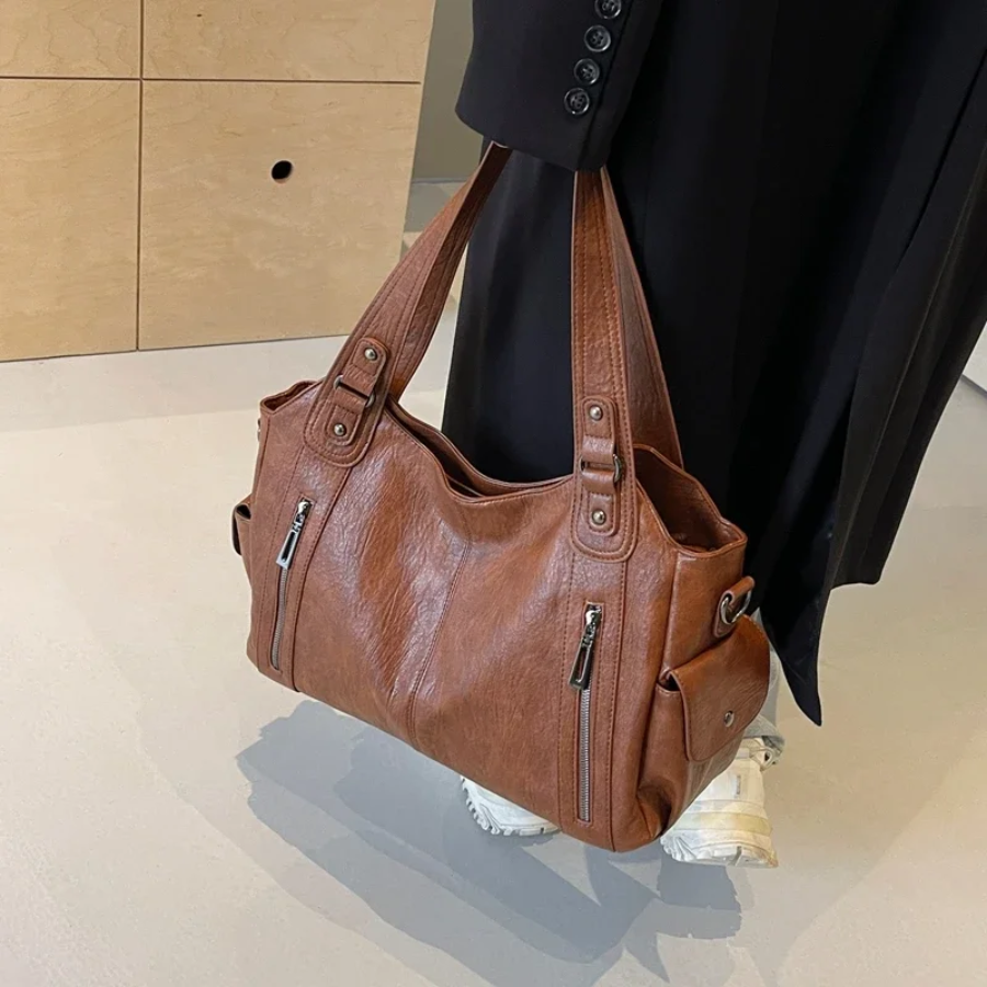 Chic Women's Shoulder Tote Bag with Crossbody Strap