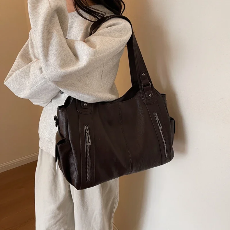Chic Women's Shoulder Tote Bag with Crossbody Strap