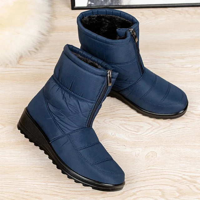 Women's Snow Boots | Velcro Strap & Calf-Length Shaft