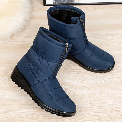 Women's Snow Boots | Velcro Strap & Calf-Length Shaft